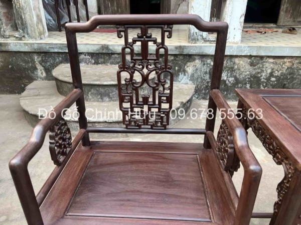 Bộ Bàn Ghế Vách Thọ Gỗ Gụ - Mã 2511