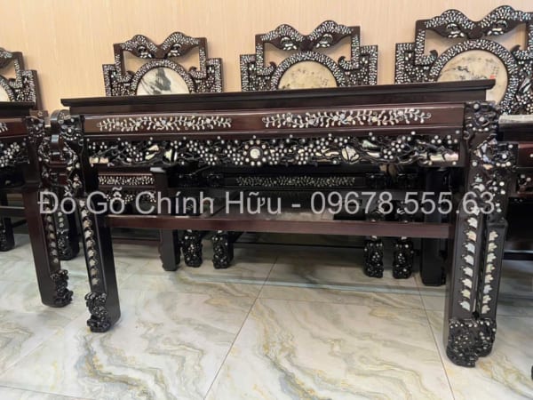 Bộ Bàn Ghế Vách Khảm Ốc - Mã 3147